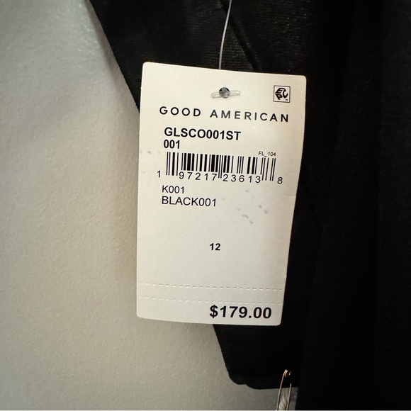 Good American Good Legs Straight Jeans Black - Picture 8 of 8